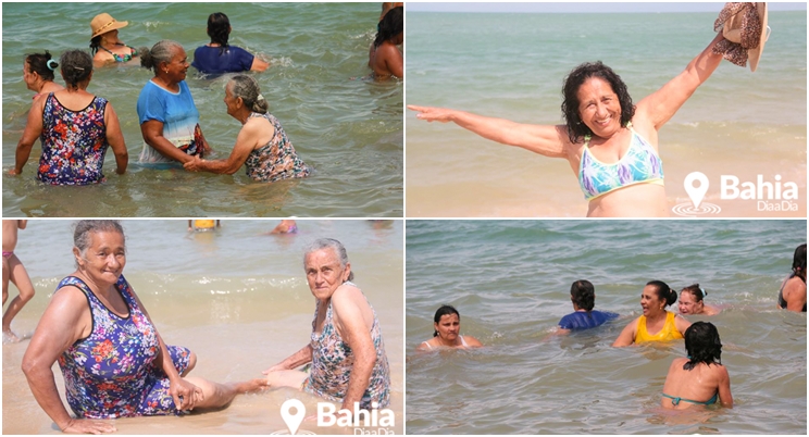 Grupo de idosos de Guaratinga tem atividades de lazer e cultural em Porto Seguro. (Foto: Alex Barbosa/Bahia Dia a Dia).