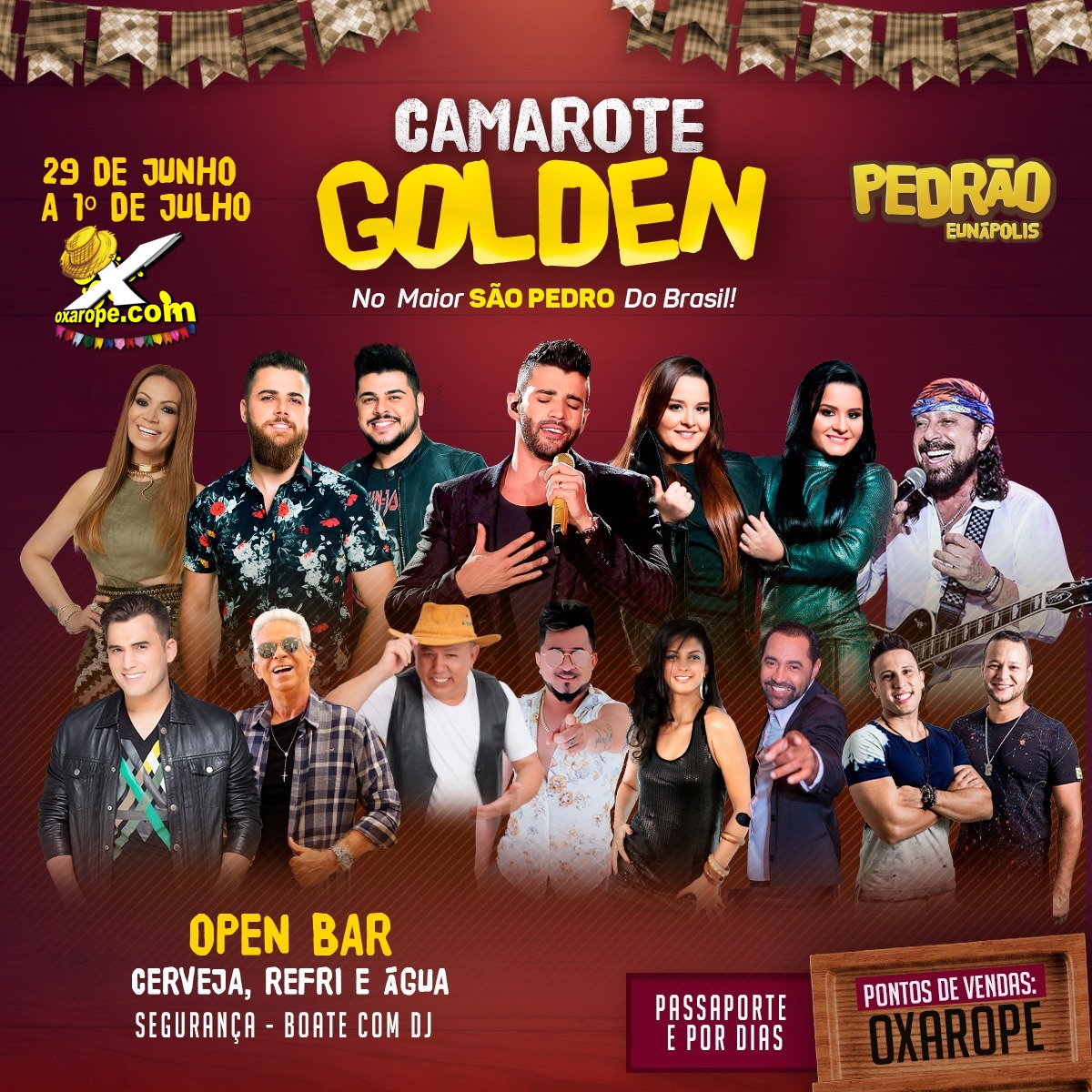 Camarote Golden oferece Open Bar e vista privilegiada no Pedro