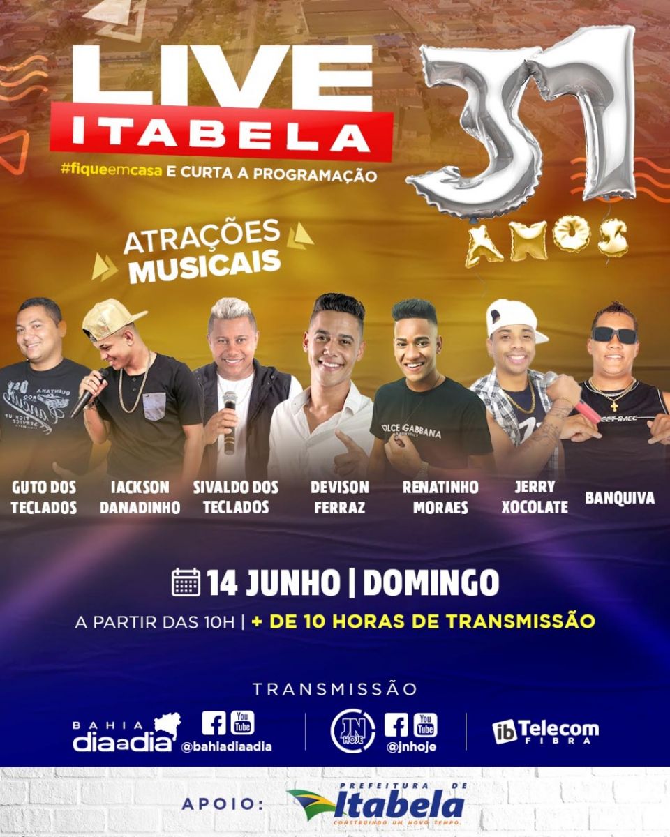 Itabela vai comemorar aniversrio com programao diversificada e lives musicais