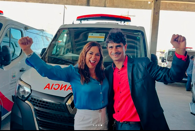 Vereador Alex da Pax ao lado da deputada estadual Soane Galvo. (Foto: Divulgao)