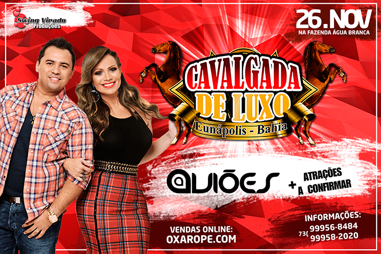 Em novembro participe da 9 Cavalgada de Luxo em Eunpolis.