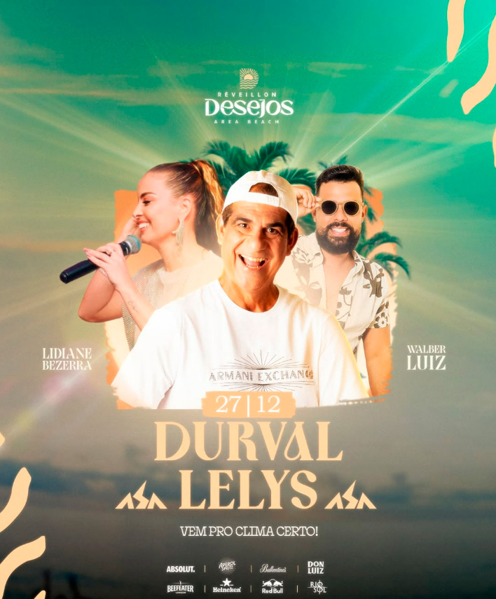 R�veillon Desejos: Cabana �rea Beach abre programa��o com show de Durval Lelys em Porto Seguro