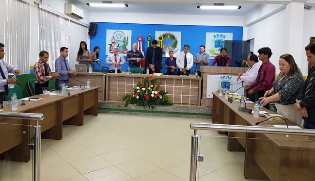 A primeira sesso foi marcadapor conduo do novo presidente, mesa diretora e apresentao de projetos. (Foto: Alex Gonalves/BAHIA DIA A DIA)