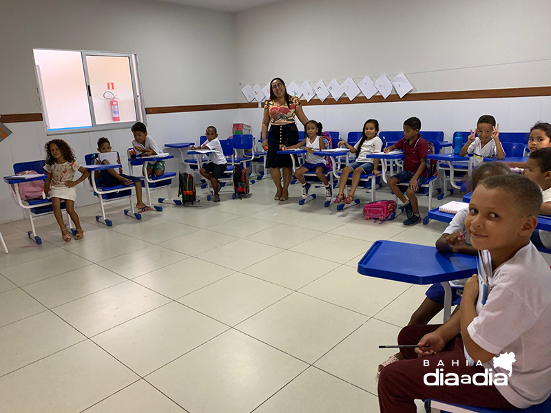 Mais de seis mil alunos iniciam aulas na rede municipal em Itabela. (Foto: Alex Gonalves/BAHIA DIA A DIA)