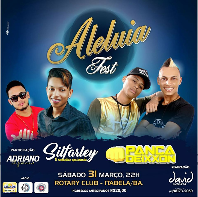 Itabela recebe shows de Pancadeixxon, Silfarley e Adriano Aguiar neste s�bado
