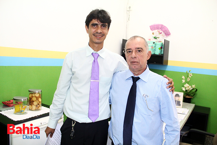 Alex da Pax (PRB), presidente da cmara ao lado do seu novo vice-presidente, Rony Charles (PRP). (Foto: Alex Gonalves/BAHIA DIA A DIA)