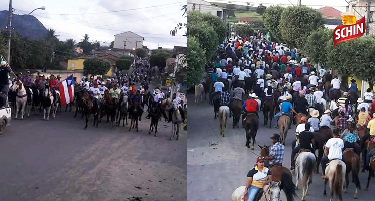 Cavaleiros e amazonas percorreram cerca de cinco quilmetros entre a zona rural e urbana.