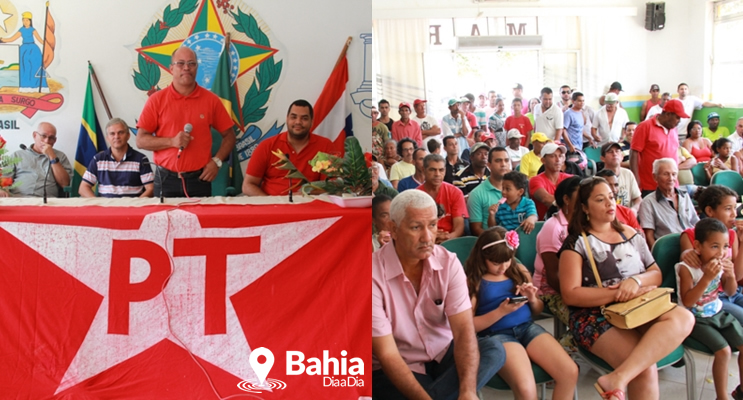 Encontro do PT  marcado por ato de filiao e presena do deputado Valmir Assuno (Foto: Alex Barbosa/Bahia Dia a Dia)