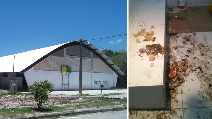 Obra no bairro campinho em Porto Seguro  ponto de usurios de drogas. (Foto: Bahia Dia a Dia)