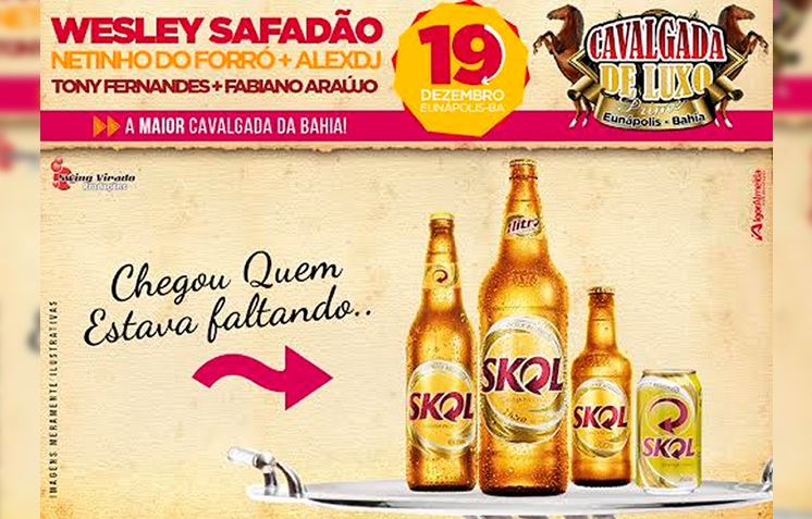 Skol  a cerveja patrocinadora oficial da Cavalgada de Luxo Prime