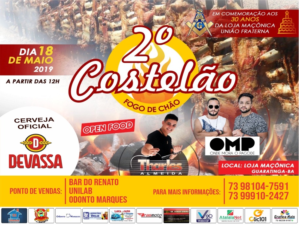 Evento ser no sistema open food, com muitos quilos de costela, carneiro e carnes variadas