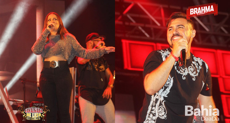 Solange e Xand, deram show de simpatia para os fs no show. (Foto: Alex Barbosa/BAHIA DIA A DIA)