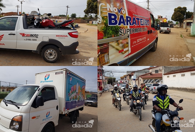 Carreata pelas ruas da cidade marcou o lanamento da promoo. (Foto: Alex Gonalves/BAHIA DIA A DIA)