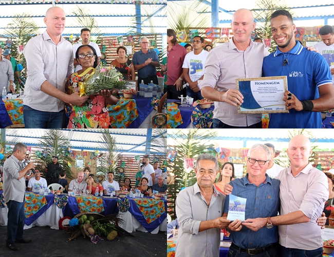 Placa de reconhecimento foram entregues a personalidades que contriburam para a histria da feira. (Foto: Joziel Costa/BAHIA DIA A DIA)