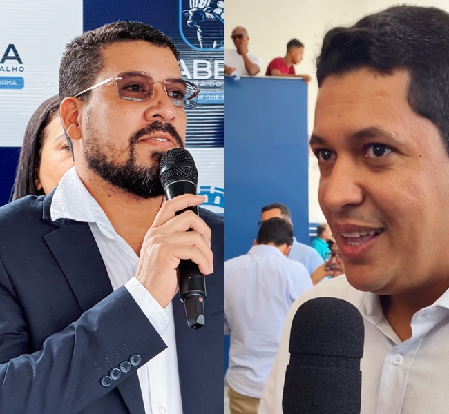 Prefeitos Ricardo Flauzino (Itabela) e Gandhi Marques (Guaratinga) analisam medidas diante da forte reduo do FPM. (Foto: Reproduo)