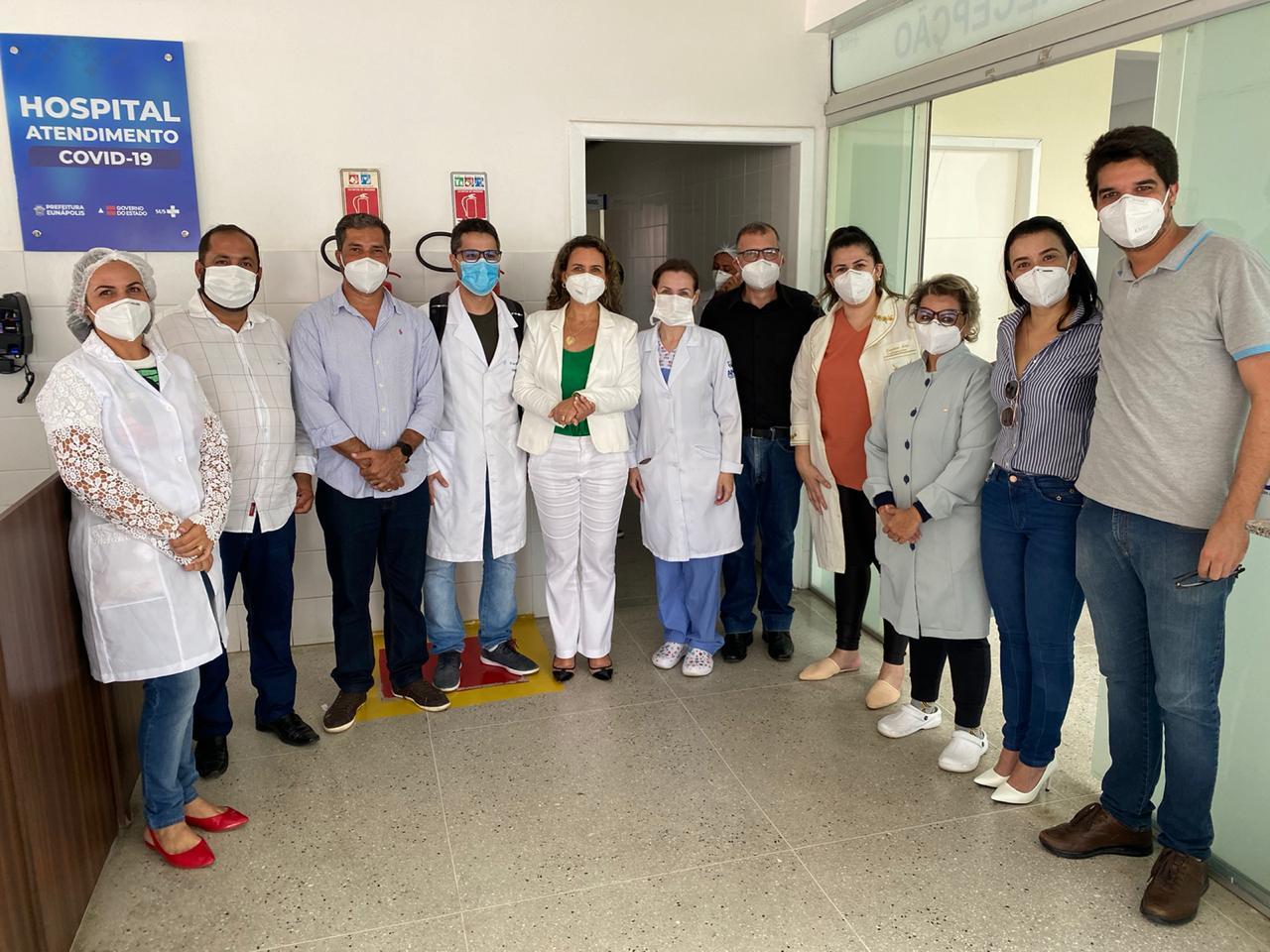 Cordlia visita hospital de campanha e reestabelece rea de testagem. (Foto: Divulgao)